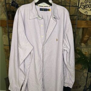 Ralph Lauren Men's Light Purple Button Down Shirt